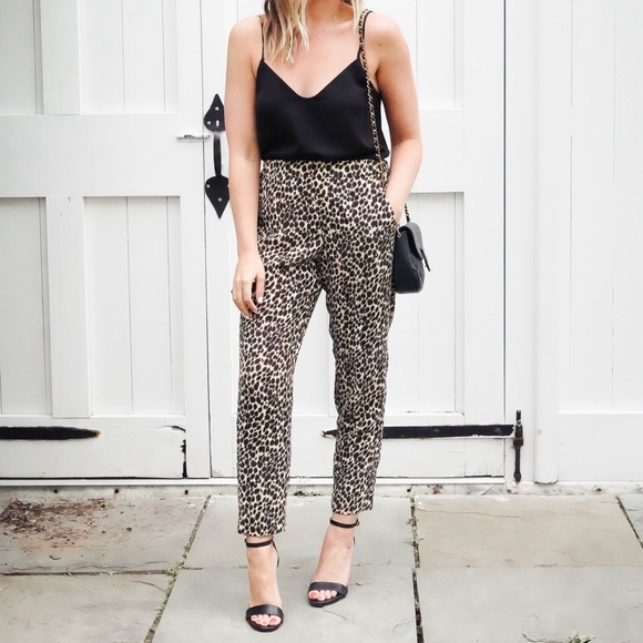 J. Crew Factory Pants - J Crew Factory Leopard Animal Print Jamie Elastic Pants